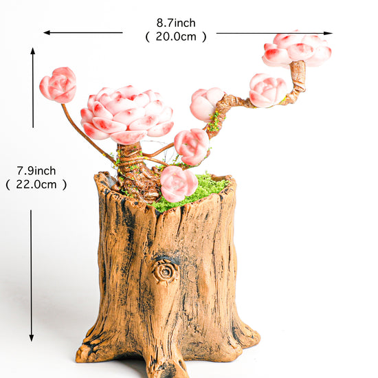 Handmade clay Succulent B008 - Detail view of handmade  - clay succulent